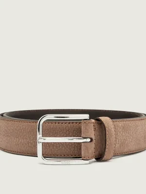 BOSS BLACK Skórzany pasek Madison-B1_NbSt_Sz35