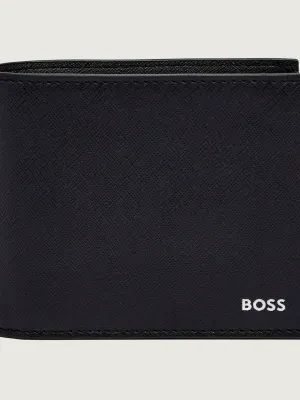 BOSS BLACK Skórzany portfel Zair_Trifold N.