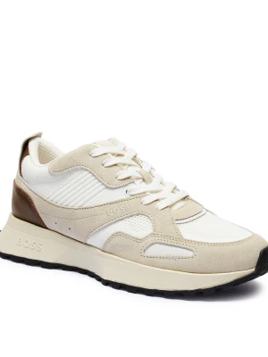 BOSS BLACK Sneakersy Jonah_Runn_knsdbu | z dodatkiem skóry biały