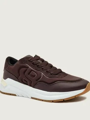 BOSS BLACK Sneakersy Skylar_Runn_lysd1 | z dodatkiem skóry