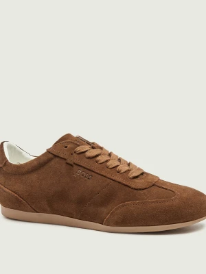 BOSS BLACK Sneakersy Solenne_Tenn_sd | zamsz brązowy