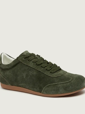 BOSS BLACK Sneakersy Solenne_Tenn_sd | zamsz oliwkowy