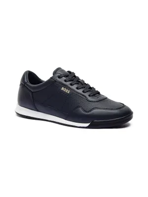 BOSS BLACK Sneakersy Titanium SL_ltgrpu | z dodatkiem skóry
