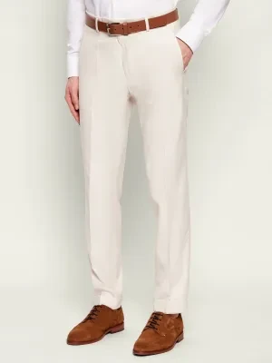 BOSS BLACK Spodnie C-Genius-HW-262 | Slim Fit | z dodatkiem wełny