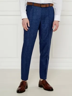 BOSS BLACK Spodnie C-Perin-PL-251 | Relaxed fit | z dodatkiem lnu