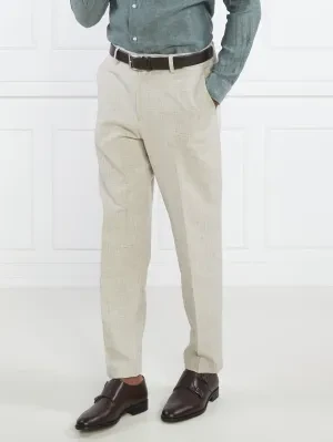 BOSS BLACK Spodnie chino H-Perin-232 | Regular Fit | z dodatkiem lnu