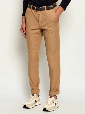 BOSS BLACK Spodnie chino P-Kaiton1-Zip | Slim Fit beżowy