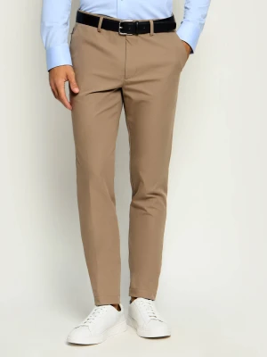 BOSS BLACK Spodnie chino P-Kaiton1-Zip | Slim Fit beżowy