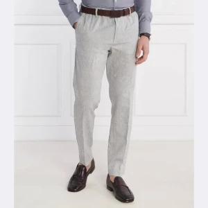 BOSS BLACK Spodnie Kane-DS | Tapered fit | z dodatkiem lnu