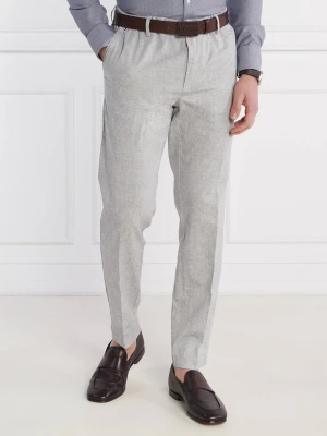 BOSS BLACK Spodnie Kane-DS | Tapered fit | z dodatkiem lnu