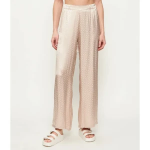 BOSS BLACK Satynowe Spodnie od piżamy B Monogram | Relaxed fit