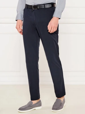 BOSS BLACK Spodnie chino P-Kane-Zip | Tapered fit granatowy