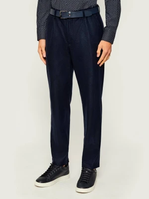BOSS BLACK Spodnie P-Perin-J-RDS-WG-254 | Tapered fit | z dodatkiem wełny granatowy