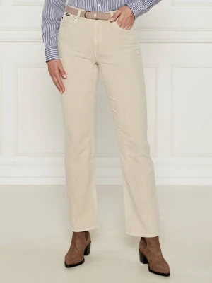 BOSS BLACK Spodnie PARKWAY | Straight fit | sztruks beżowy