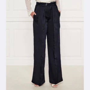 BOSS BLACK Spodnie Taualy-W | Relaxed fit | z dodatkiem lnu