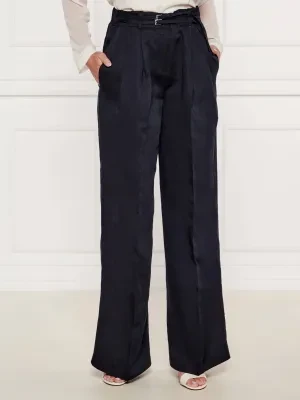 BOSS BLACK Spodnie Taualy-W | Relaxed fit | z dodatkiem lnu