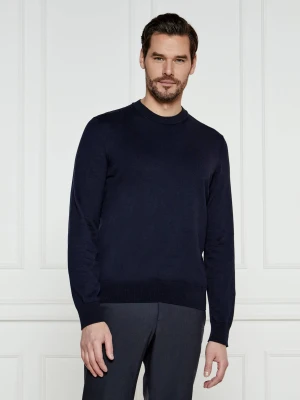 BOSS BLACK Sweter Ebello-P | Regular Fit granatowy