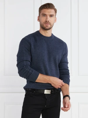 BOSS BLACK Sweter Onore | Regular Fit | z dodatkiem wełny granatowy