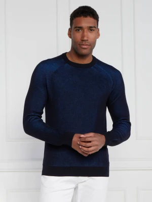 BOSS BLACK Sweter Ossio | Regular Fit | z dodatkiem wełny granatowy