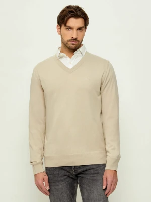 BOSS BLACK Sweter Upacello- | Regular Fit beżowy