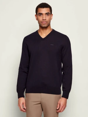 BOSS BLACK Sweter Upacello- | Regular Fit granatowy
