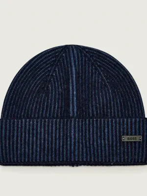 BOSS BLACK Szal + czapka Ercole | z dodatkiem wełny i kaszmiru