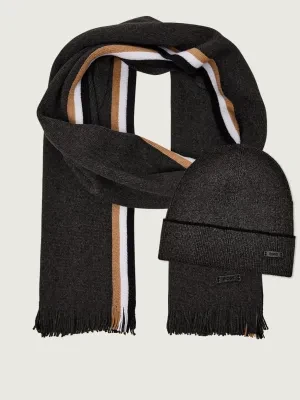 BOSS BLACK Szal + czapka Henzo