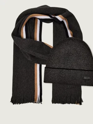 BOSS BLACK Szal + czapka Henzo