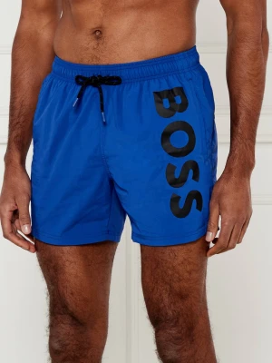 BOSS BLACK Szorty kąpielowe OCTOPUS | Regular Fit granatowy