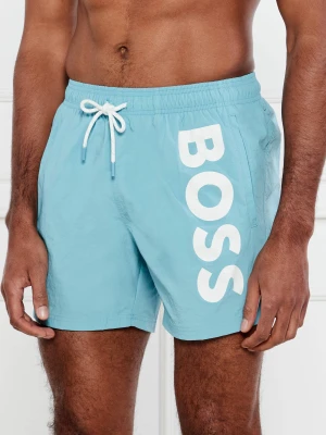 BOSS BLACK Szorty kąpielowe OCTOPUS | Regular Fit błękitny