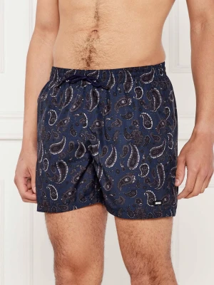 BOSS BLACK Szorty kąpielowe Paisley_AOP | Regular Fit granatowy