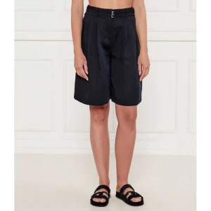 BOSS BLACK Szorty Tilena-W | Loose fit | z dodatkiem lnu