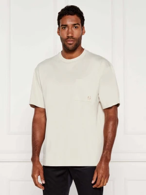 BOSS BLACK T-shirt C-Tames 116 | Regular Fit | mercerised beżowy