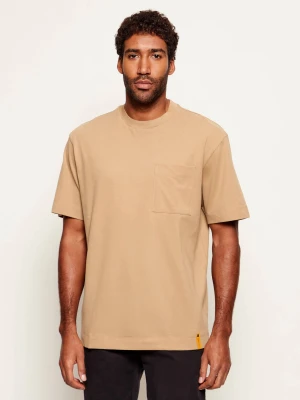 BOSS BLACK T-shirt C-Tames 180 BOSS X STEIFF | Relaxed fit beżowy