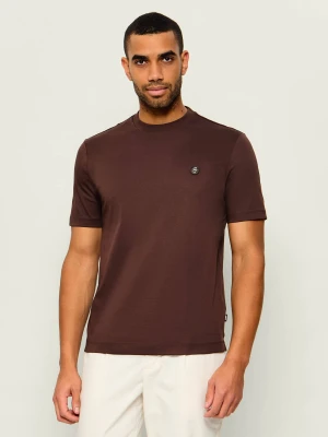 BOSS BLACK T-shirt C-Taut 01 | Regular Fit | mercerised brązowy