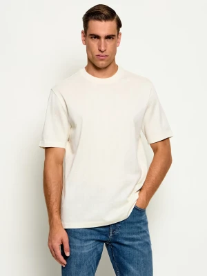 BOSS BLACK T-shirt C-Taut 118 | Regular Fit | mercerised kremowy