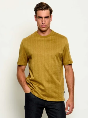 BOSS BLACK T-shirt C-Taut 118 | Regular Fit | mercerised musztardowy