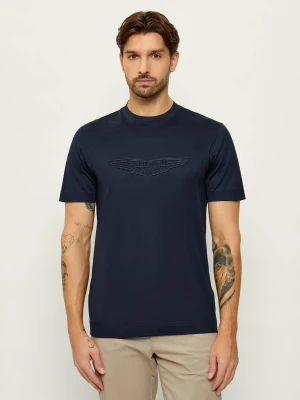 BOSS BLACK T-shirt C-Taut 249_AM | BOSS x Aston Martin | Regular Fit granatowy