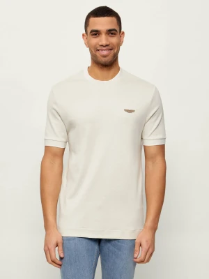 BOSS BLACK T-shirt C-Thompson 242_AM | BOSS x ASTON MARTIN | Regular Fit | z dodatkiem wełny beżowy