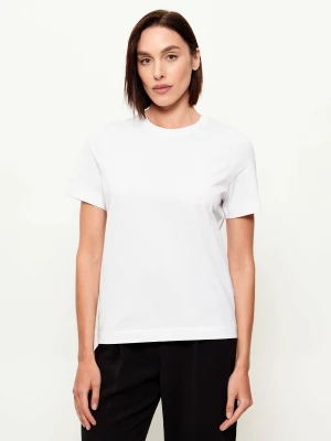 BOSS BLACK T-shirt Ecosa | Relaxed fit biały