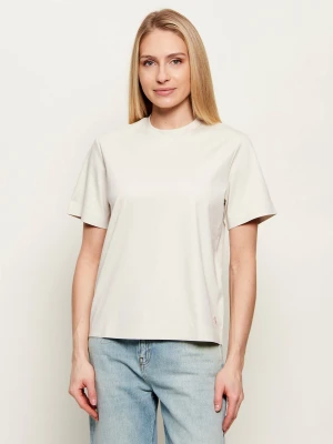 BOSS BLACK T-shirt Eharpa | Relaxed fit beżowy