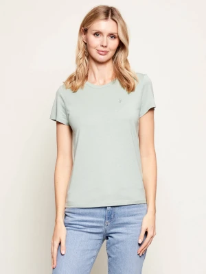 BOSS BLACK T-shirt Eventsa9 | Regular Fit | z dodatkiem jedwabiu pistacjowy
