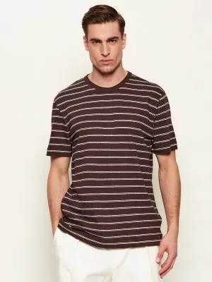 BOSS BLACK T-shirt H-Taut 235 | Regular Fit | z dodatkiem lnu