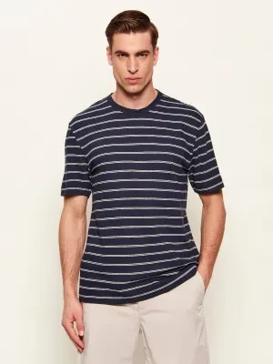 BOSS BLACK T-shirt H-Taut 235 | Regular Fit | z dodatkiem lnu