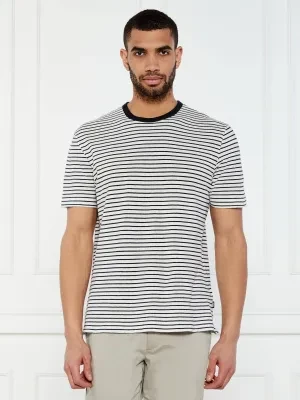 BOSS BLACK T-shirt H-Taut 28 | Regular Fit | z dodatkiem lnu