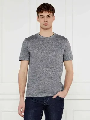 BOSS BLACK T-shirt H-Thompson 28 | Regular Fit | z dodatkiem lnu