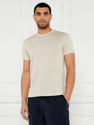 BOSS BLACK T-shirt H-Thompson 28 | Regular Fit | z dodatkiem lnu