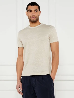 BOSS BLACK T-shirt H-Thompson 28 | Regular Fit | z dodatkiem lnu