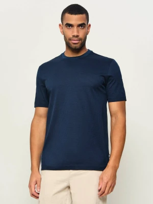 BOSS BLACK T-shirt H-Thompson 316 | Regular Fit | mercerised granatowy