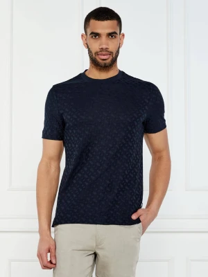 BOSS BLACK T-shirt H-Thompson 80 | Regular Fit | mercerised granatowy